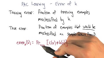 Error of h - Georgia Tech - Machine Learning
