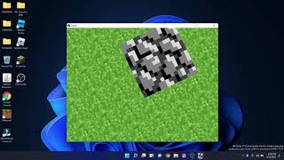 Playing Minecraft alpha rd-132211 on Windows 11