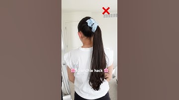 Scrunchies hack, high and cute ponytail🔥#ponytail #shorts #fyp #hair #tutorial #scrunchies #style