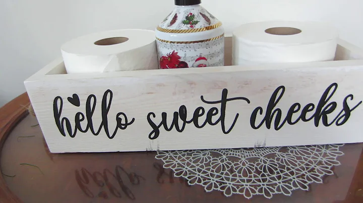 Hello Sweet Cheeks Cute Rustic Wooden Bathroom Dec...