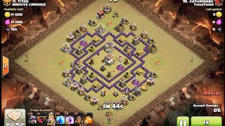 Best Clan War Attack Strategy On Th8 - Zapquake Rage Dragoon Clash Of Clans Air Attack