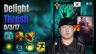 Delight Support Thresh vs Rakan lol KR solo rank Full Game 16.13 | 딜라이트 쓰레쉬 vs 라칸