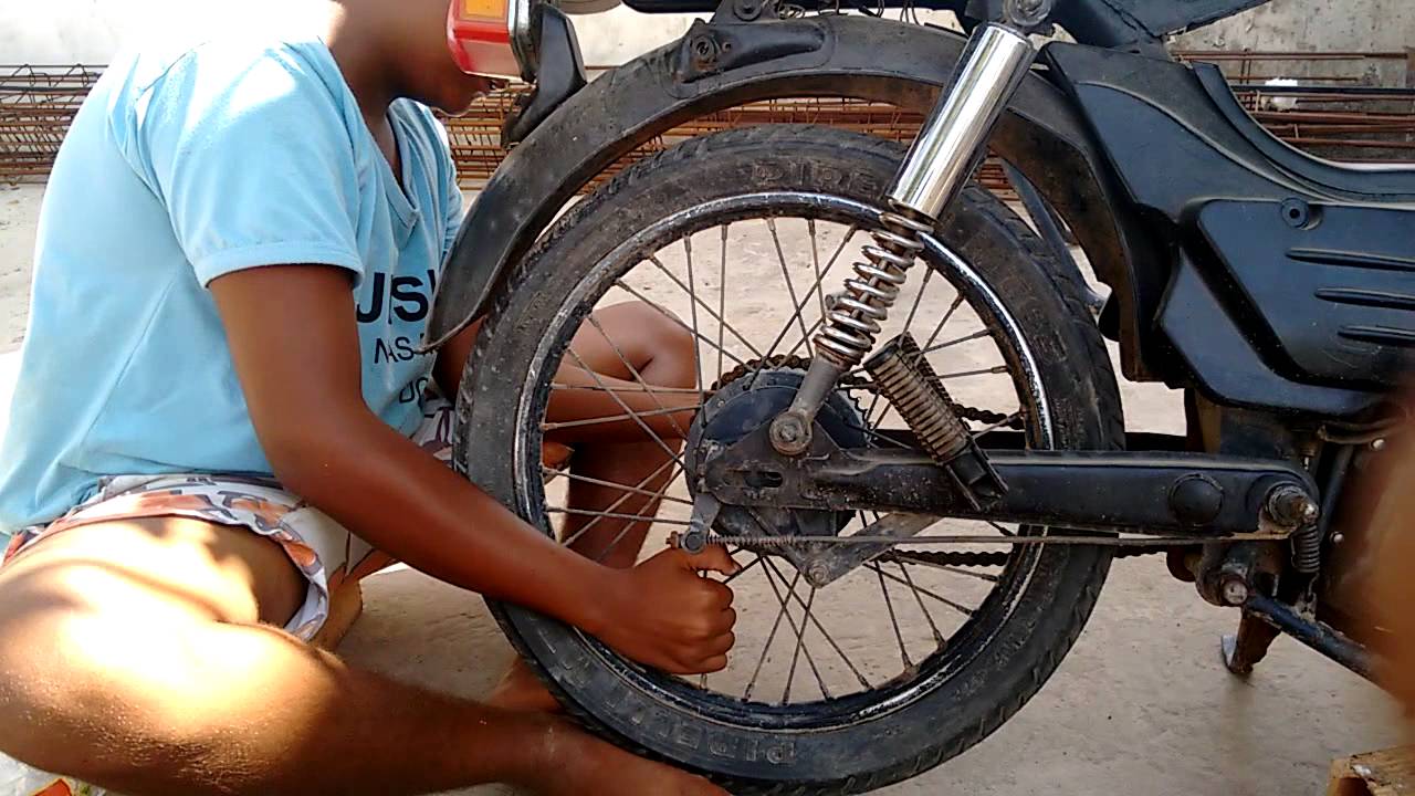 Como remover pneu de moto Shineray