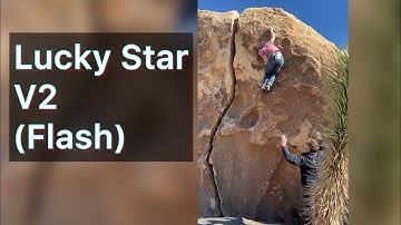 Lucky Star V2 (6A) (Flash) - Planet X Area • Joshua Tree Bouldering (CA)