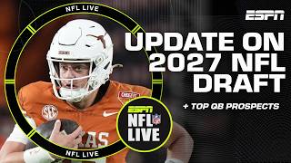 2027 NFL Draft dates revealed 🚨 Will Arch Manning or Dante Moore go No. 1 overall? | NFL Live