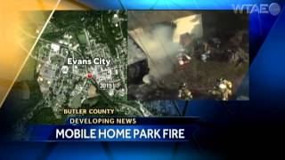 Fire destroys home in mobile home park