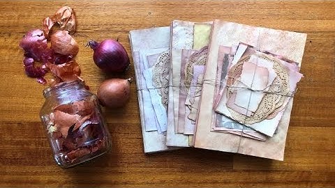 How I dye paper with ONION SKINS