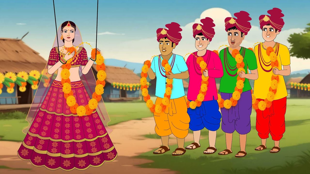 Four Friends and the Kathputli | English Moral Stories | English ...