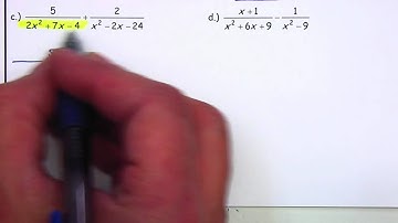 Algebra 2 - 8.2 Add and Subtract Rational Expressions Part 1