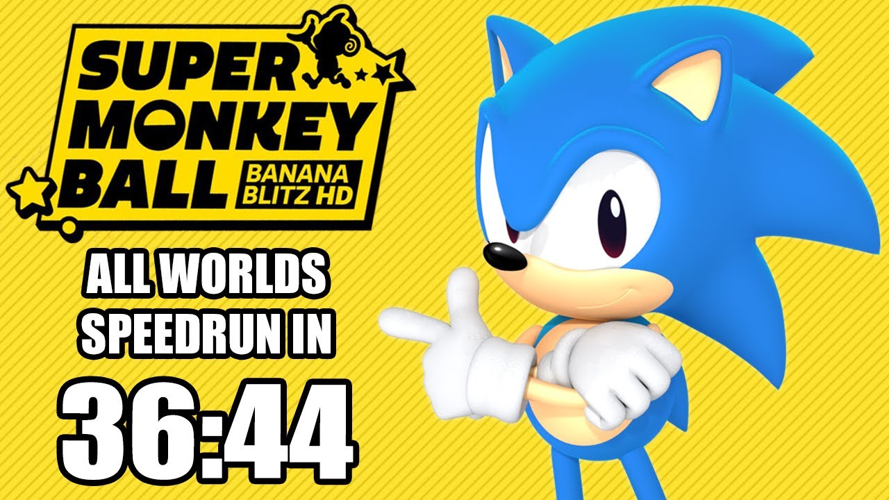 Super Monkey Ball: Banana Blitz HD - All Worlds Speedrun | 