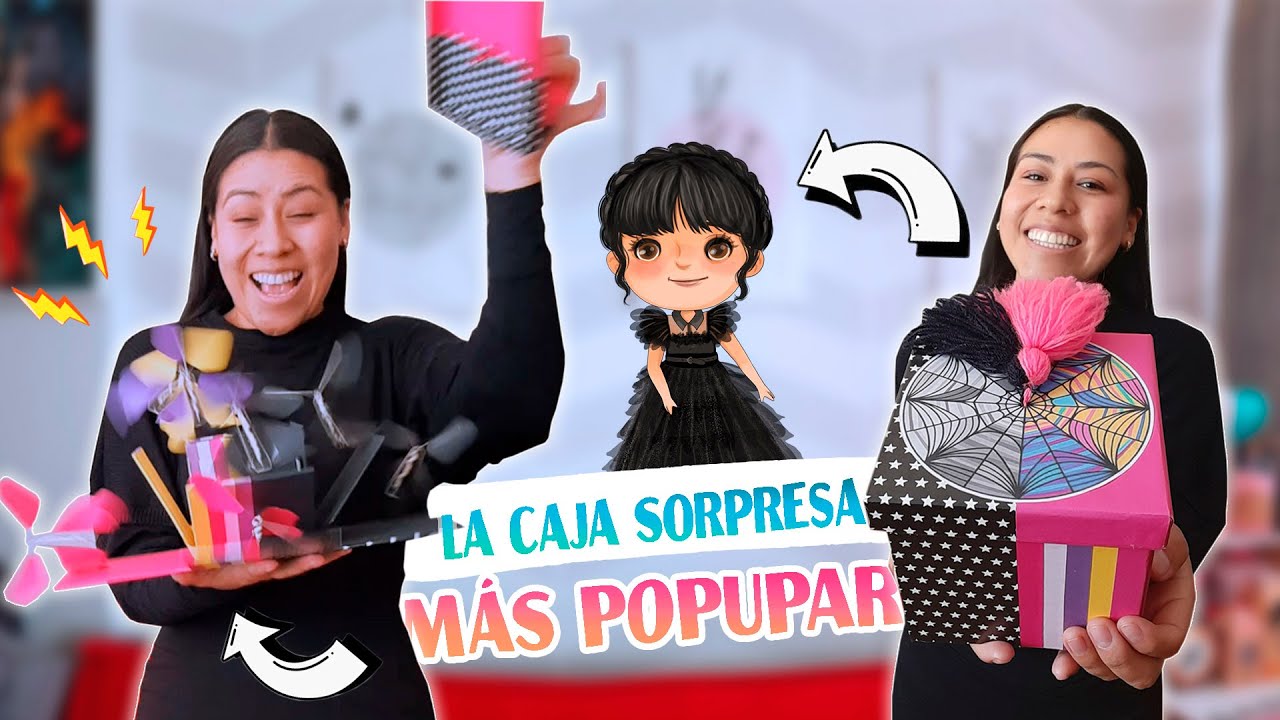 la CAJA SORPRESA MÁS POPULAR con MARIPOSAS DE PAPEL - Wednesday Addams 🎁🦋