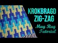 Weave a krokbragd zigzag pattern  mug rug tutorial 7