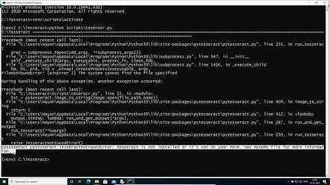 Tesseract OCR on Windows