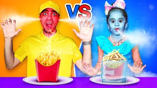 تحدي الاكل الحار ضد البارد 😱🔥 Hot VS Cold Food Challenge screenshot 4