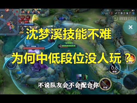 王者荣耀：沈梦溪技能不难，为何中低段位没人玩？