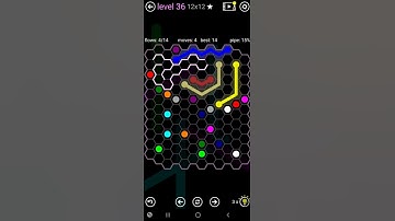 How To Solve Flow Free Hexes Pathway Pack Level 36 12x12 Board Walk Through Solution Walkthrough
