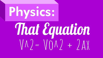 Physics: That Equation, finding final velocity without time