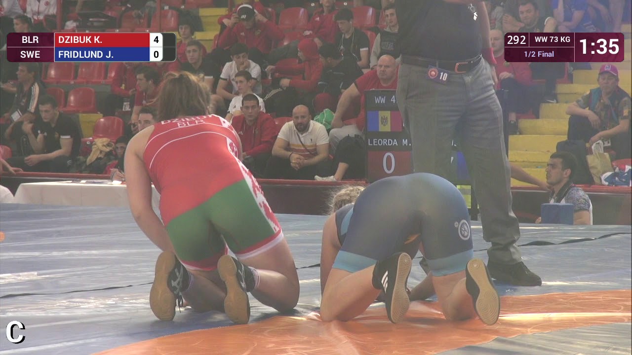 1/2 WW - 73 kg: K. DZIBUK (BLR) v. J. FRIDLUND (SWE)