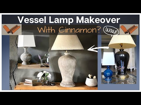 Gefäß Tischlampe Makeover (mit Zimt?) | DIY Lampe Makeover