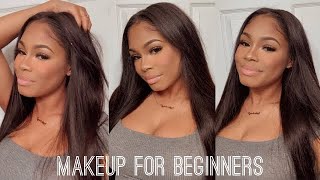 STEP BY STEP EVERYDAY MAKEUP TUTORIAL | HUDA FOUNDATION | HUDA CONCEALER | Vlogmas Day 6