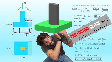 Pad Footing Design part 2 - Example with axial load and moment