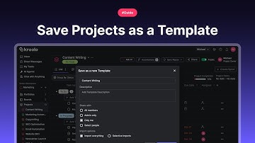 Save Projects as a Template