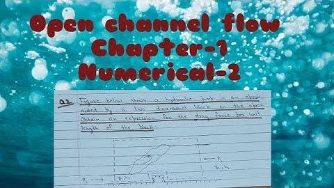 #2 numerical of open channel flow || momentum equation || civil engineering ||