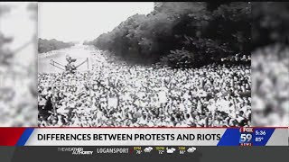 Differences between protests and riots