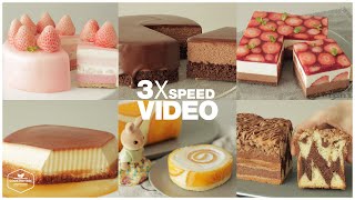 111 3x Speed 케이크 디저트 베이킹 영상 : Cake Dessert Baking Video | Cooking tree