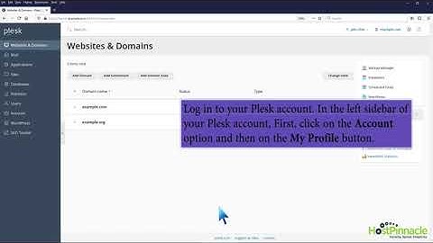 How to change your Plesk account contact details   HostPinnacle