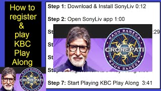 How to register for KBC Play Along 2020| KBC Play Along kaise khele | KBC play along gold screenshot 4