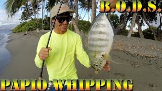 Whipping For Papio In Hawaii - Hawaii Fishing - Braddahs On Da Shore - Episode 5