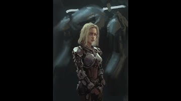 Digital painting (Procreate timelapse) cyberpunk girl