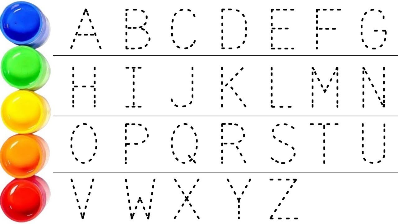 Abc Line Development Test 🅰️Alphabet, 🍎ABC song, ABCD, A to Z, collection for writing along ...