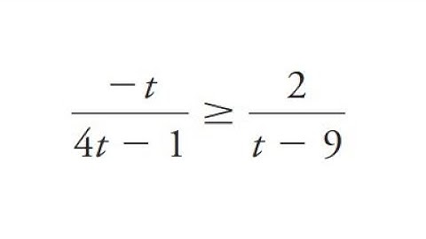 Grade 12 Advanced Functions - Solving rational inequality (ch 5.5)