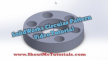 Learn SolidWorks Circular Pattern Feature Video Tutorial | SolidWorks Video Tutorial for Beginners