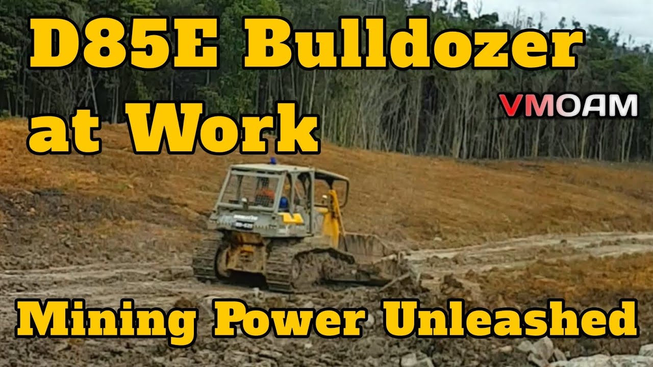 Komatsu D85E Bulldozer in Action: Powering Through Mining Terrain - YouTube