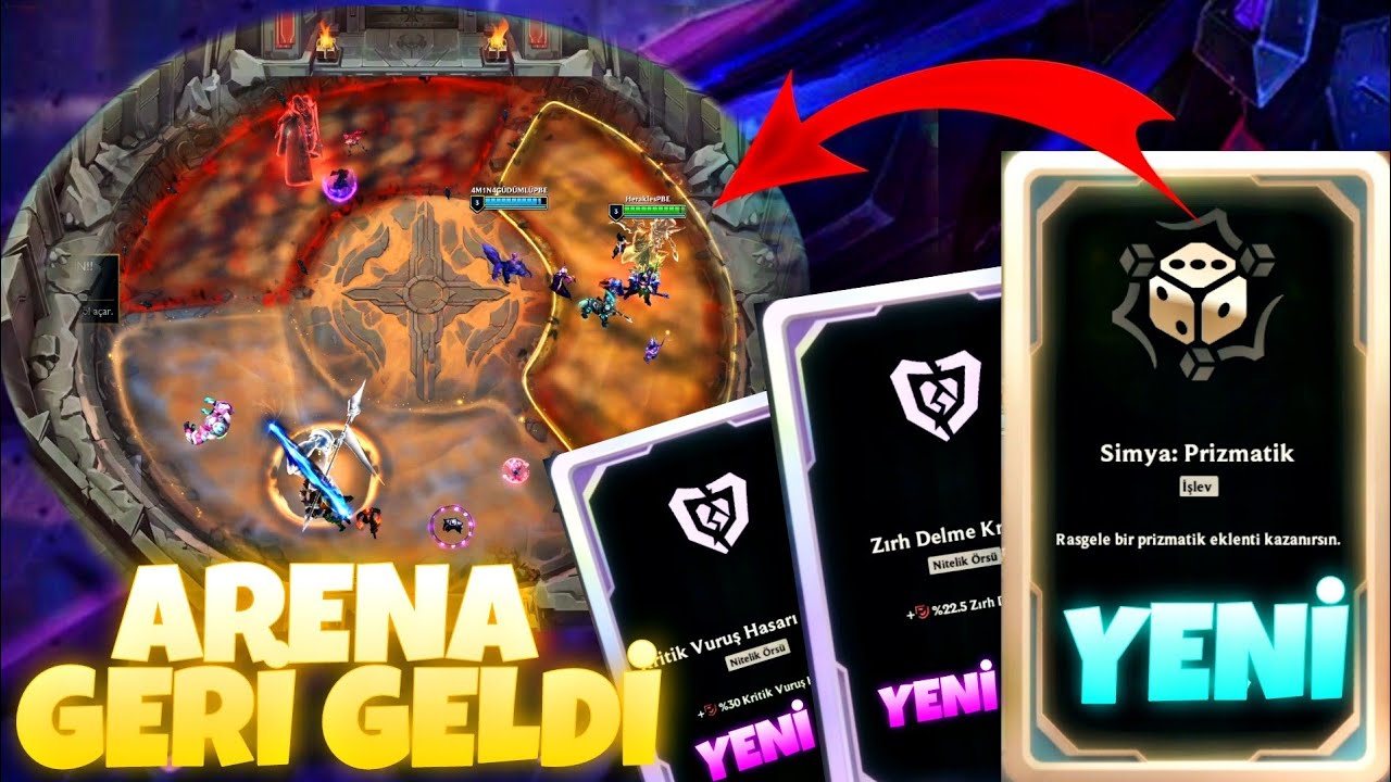 ARENA GERİ GELDİ EFSANE YENİLİKLER VAR - LOL ARENA MODU