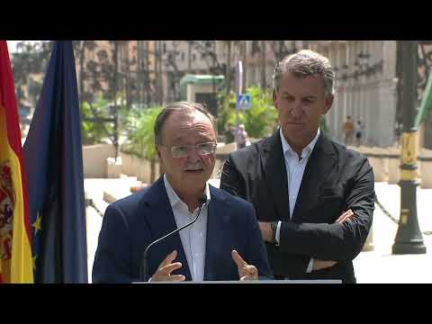Comparecencia del presidente del PP de Ceuta, Juan Vivas, junto a Alberto N&uacute;&ntilde;ez Feij&oacute;o