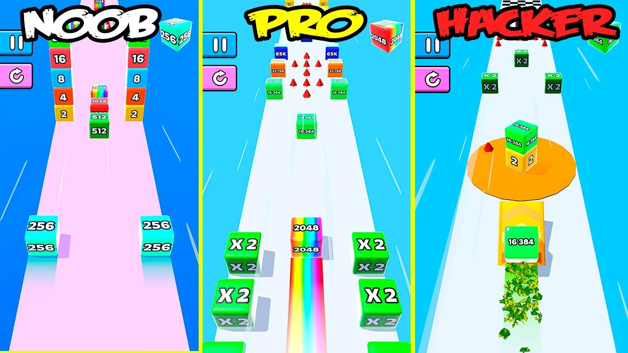 Jelly Run 2048 - NOOB vs PRO vs HACKER