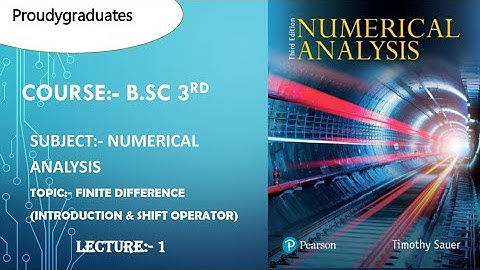 NUMERICAL ANALYSIS LECTURE:-1 FINITE DIFFERENCE OPERATORS #Numericalanalysis