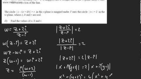 Further Pure 2   FP2   Complex Transformations 6)