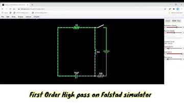 Circuit Diagram of First Order High Pass on Falstad Simulator