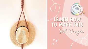 Super Easy Macrame Hat Hanger Tutorial for Beginners | Macrame for Beginners by Marloes