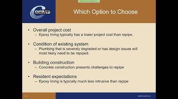 CuraFlo® webinar - Repiping or Lining... Part 3/5