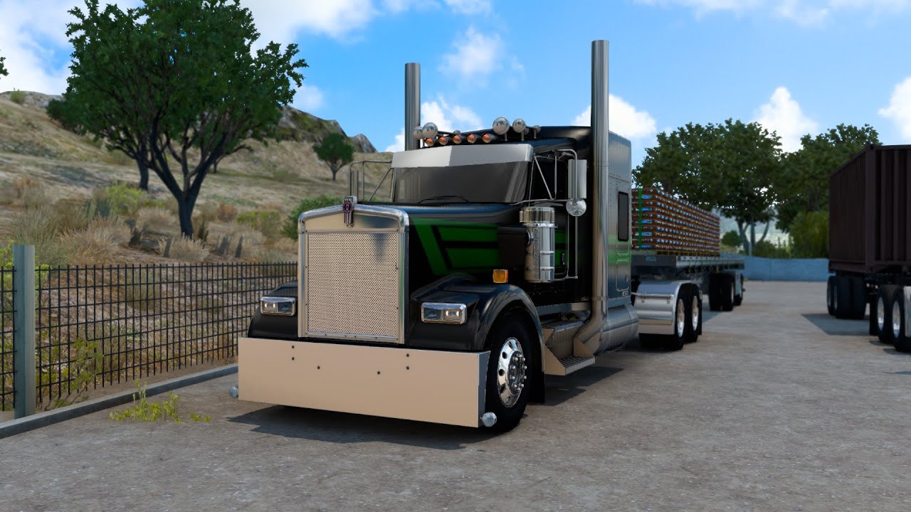 Атс 9. ATS 1.45 Kenworth 900. Kenworth w900 ATS. Road King Kenworth w900. Кенворт 900 в России.