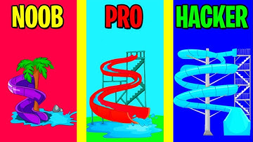 NOOB vs PRO vs HACKER in Aquapark.io!