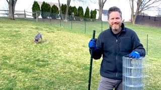 How to Install a Welded Wire Fence the Fast & Easy way with Elevation Changes, No Digging screenshot 4