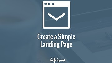 Create a Regular Landing Page Template In Boingnet