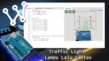 30. Program Simpel Lampu Lalu Lintas Traffic Light - Simulasi Wokwi Arduino